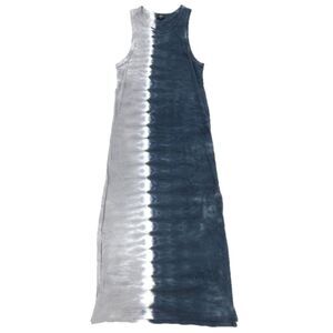 RAILS The Tank Dress Minimalist Midi Beachy Boho Grungey Black Navy Dip Dye